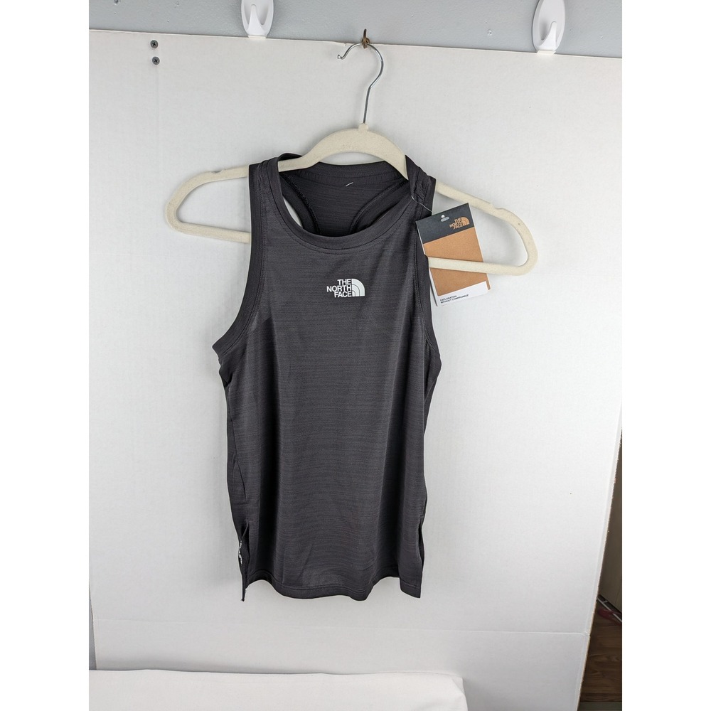 The North Face Girls FlashDry Tank Top Dark Gray Athletic Racerback